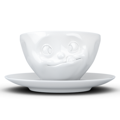 FIFTYEIGHT PRODUCTS / Cups / Coffee Cup "Delicious" (porcelain, 200 ml, white, Made in Germany)