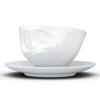 FIFTYEIGHT PRODUCTS / Cups / Coffee Cup "Delicious" (porcelain, 200 ml, white, Made in Germany)
