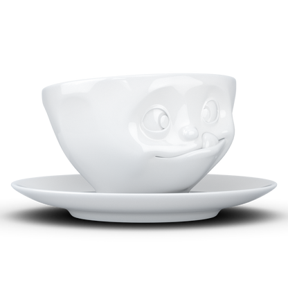 FIFTYEIGHT PRODUCTS / Cups / Coffee Cup "Delicious" (porcelain, 200 ml, white, Made in Germany)