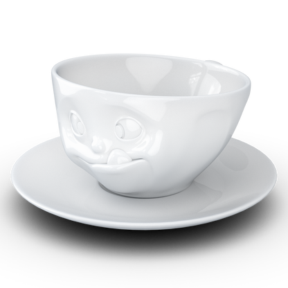 FIFTYEIGHT PRODUCTS / Cups / Coffee Cup "Delicious" (porcelain, 200 ml, white, Made in Germany)