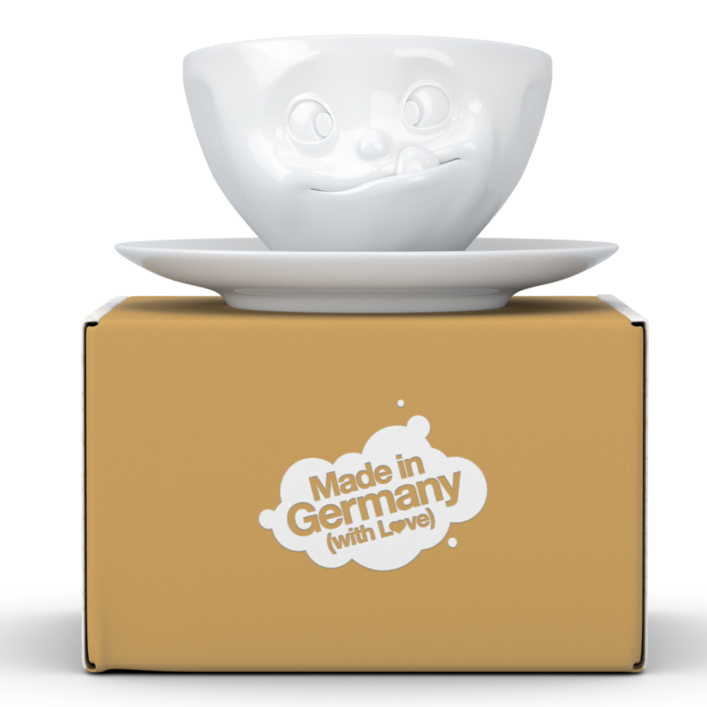 FIFTYEIGHT PRODUCTS / Cups / Coffee Cup "Delicious" (porcelain, 200 ml, white, Made in Germany)