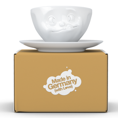 FIFTYEIGHT PRODUCTS / Cups / Coffee Cup "Delicious" (porcelain, 200 ml, white, Made in Germany)