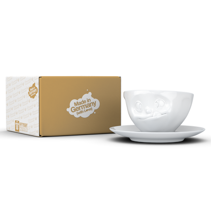 FIFTYEIGHT PRODUCTS / Cups / Coffee Cup "Delicious" (porcelain, 200 ml, white, Made in Germany)