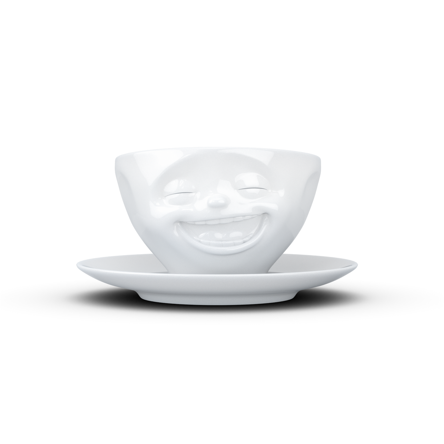 FIFTYEIGHT PRODUCTS / Tazze / Tazza da caffè "Che ride" (Porcellana, 200 ml, bianca, Made in Germany)