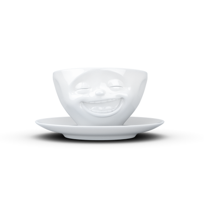 FIFTYEIGHT PRODUCTS / Tazze / Tazza da caffè "Che ride" (Porcellana, 200 ml, bianca, Made in Germany)