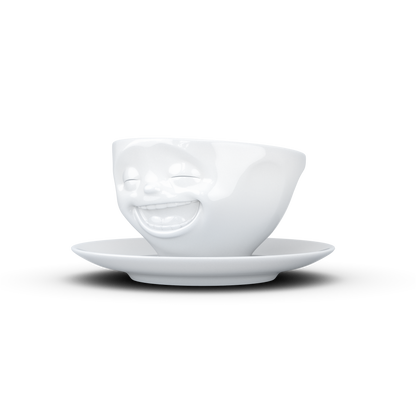 FIFTYEIGHT PRODUCTS / Tazze / Tazza da caffè "Che ride" (Porcellana, 200 ml, bianca, Made in Germany)