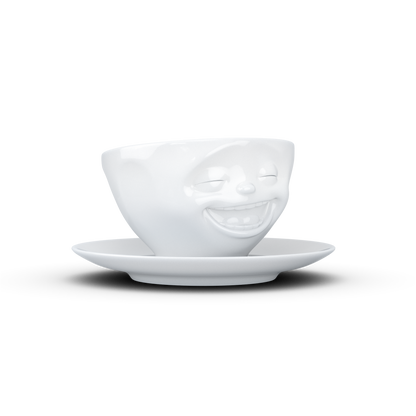FIFTYEIGHT PRODUCTS / Tazze / Tazza da caffè "Che ride" (Porcellana, 200 ml, bianca, Made in Germany)