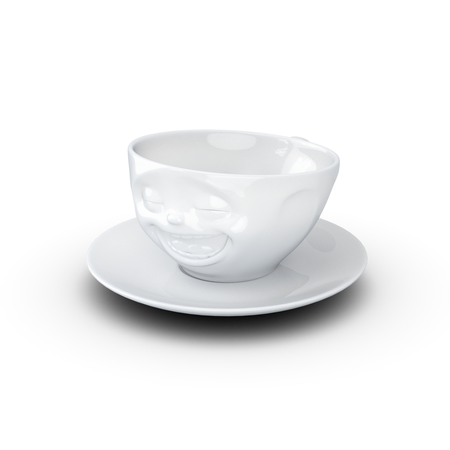 FIFTYEIGHT PRODUCTS / Tazze / Tazza da caffè "Che ride" (Porcellana, 200 ml, bianca, Made in Germany)