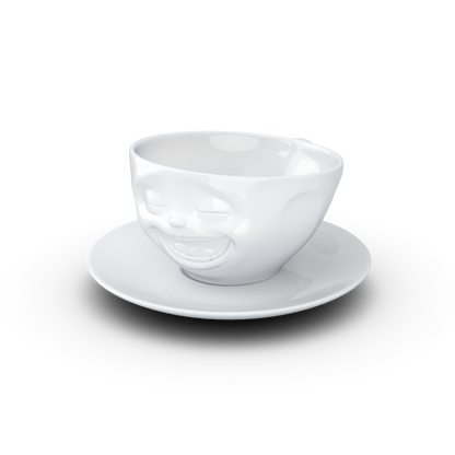 FIFTYEIGHT PRODUCTS / Tazze / Tazza da caffè "Che ride" (Porcellana, 200 ml, bianca, Made in Germany)