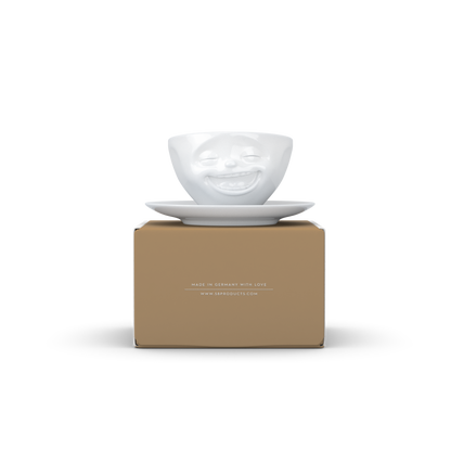 FIFTYEIGHT PRODUCTS / Tazze / Tazza da caffè "Che ride" (Porcellana, 200 ml, bianca, Made in Germany)