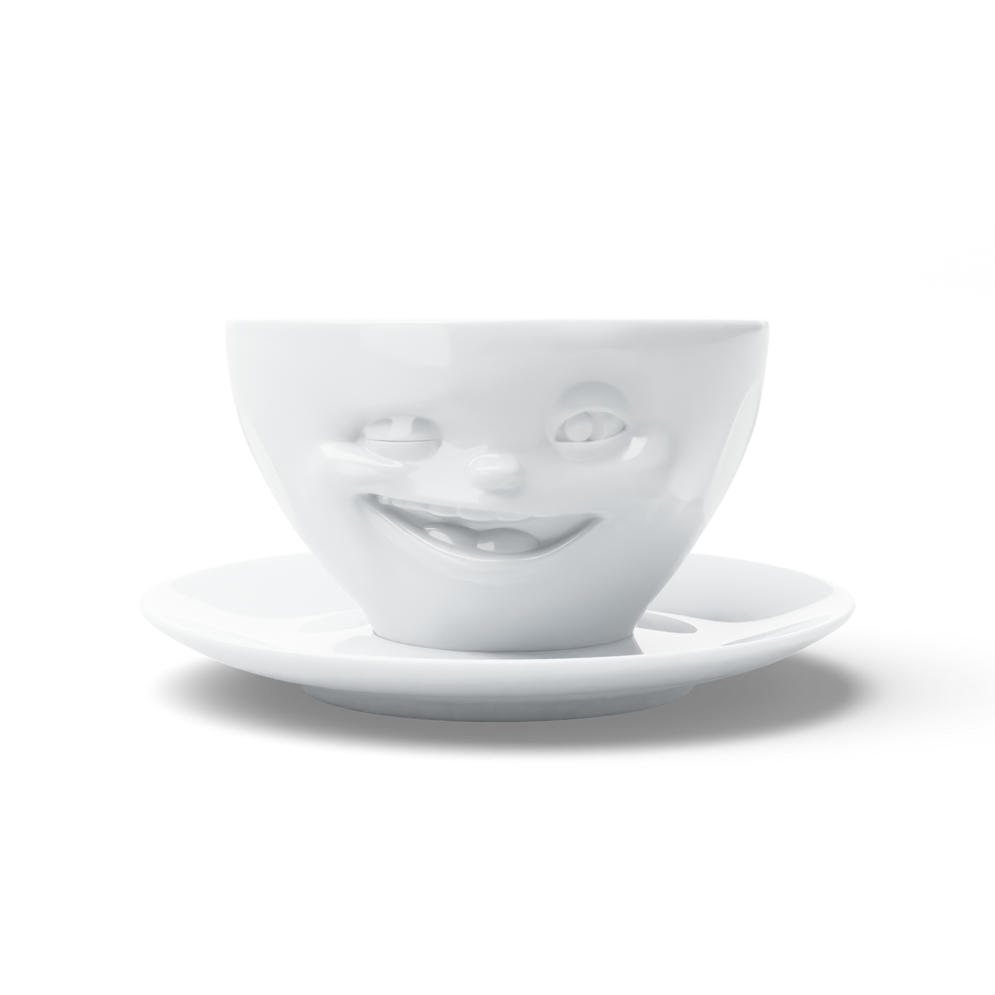 FIFTYEIGHT PRODUCTS / Tazze / Tazza da caffè "Occhiolino" (porcellana, 200 ml, bianco, Made in Germany)