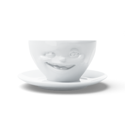 FIFTYEIGHT PRODUCTS / Tazze / Tazza da caffè "Occhiolino" (porcellana, 200 ml, bianco, Made in Germany)