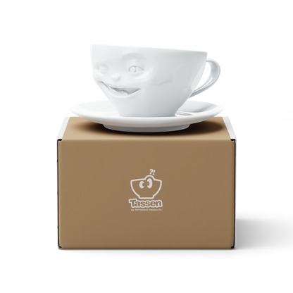 FIFTYEIGHT PRODUCTS / Tazze / Tazza da caffè "Occhiolino" (porcellana, 200 ml, bianco, Made in Germany)