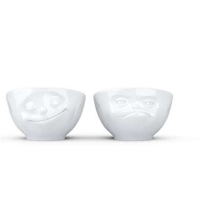 FIFTYEIGHT PRODUCTS / Portauovo - Set n. 3 "Felice & HMPFF" (porcellana, bianco, Made in Germany)