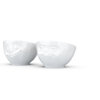 FIFTYEIGHT PRODUCTS / Portauovo - Set n. 3 "Felice & HMPFF" (porcellana, bianco, Made in Germany)