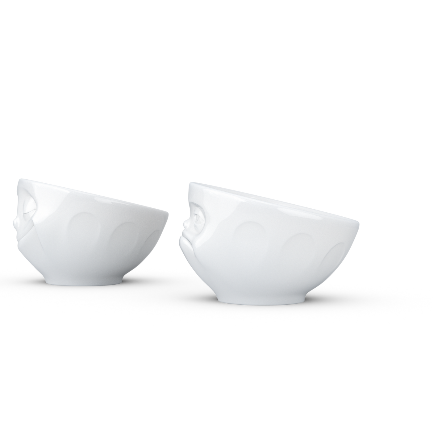 FIFTYEIGHT PRODUCTS / Portauovo - Set n. 3 "Felice & HMPFF" (porcellana, bianco, Made in Germany)