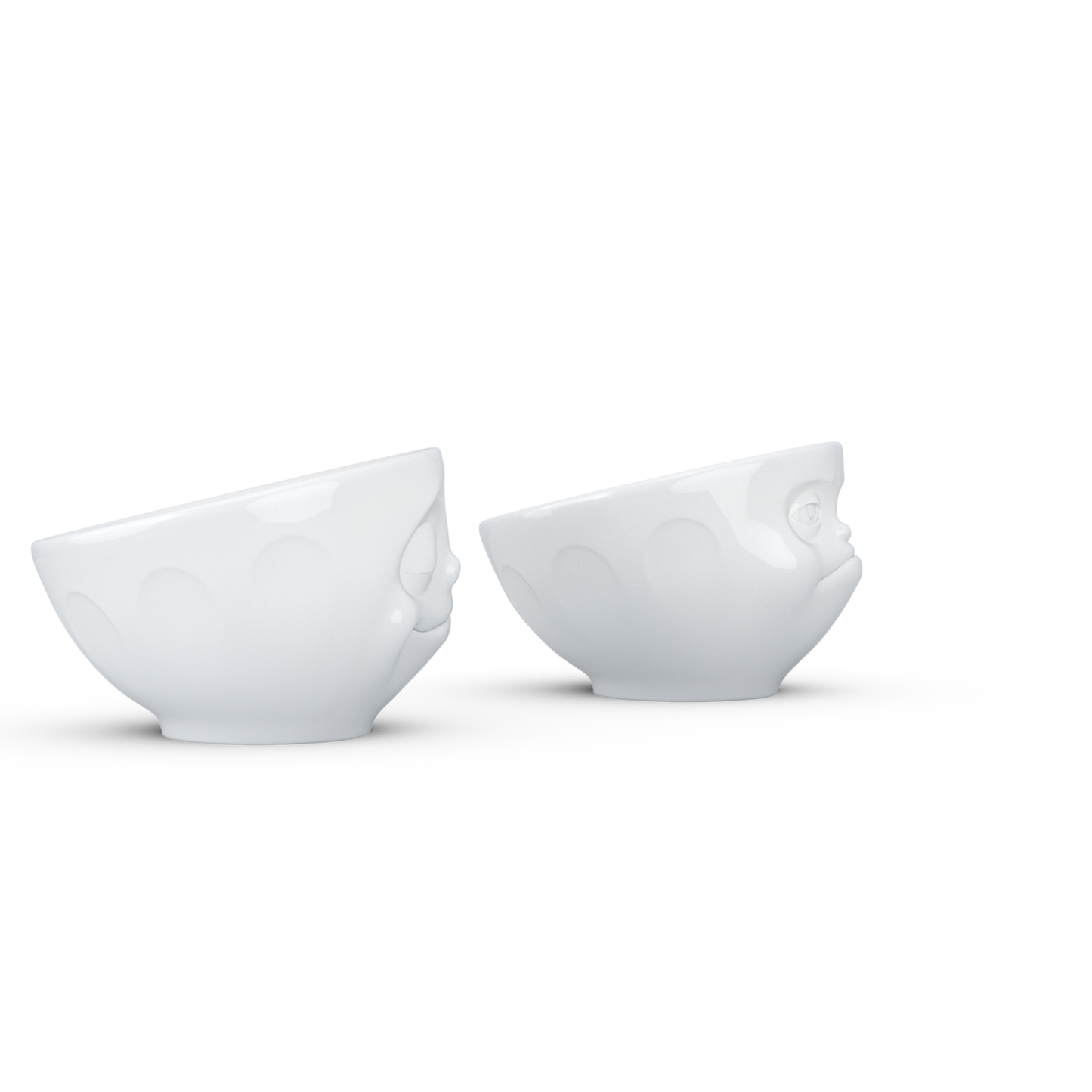 FIFTYEIGHT PRODUCTS / Portauovo - Set n. 3 "Felice & HMPFF" (porcellana, bianco, Made in Germany)