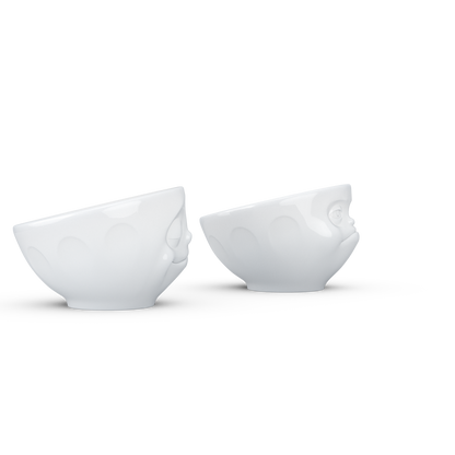 FIFTYEIGHT PRODUCTS / Portauovo - Set n. 3 "Felice & HMPFF" (porcellana, bianco, Made in Germany)