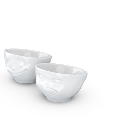 FIFTYEIGHT PRODUCTS / Portauovo - Set n. 3 "Felice & HMPFF" (porcellana, bianco, Made in Germany)