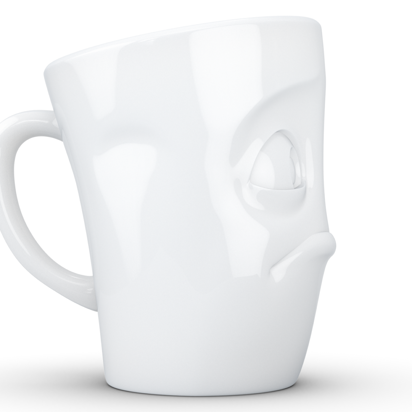 FIFTYEIGHT PRODUCTS / Handled Mug "Dumbfounded" (Porcelain, 350ml, white, Made in Germany)