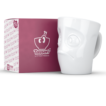 FIFTYEIGHT PRODUCTS / Handled Mug "Dumbfounded" (Porcelain, 350ml, white, Made in Germany)
