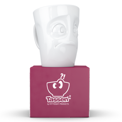 FIFTYEIGHT PRODUCTS / Handled Mug "Dumbfounded" (Porcelain, 350ml, white, Made in Germany)