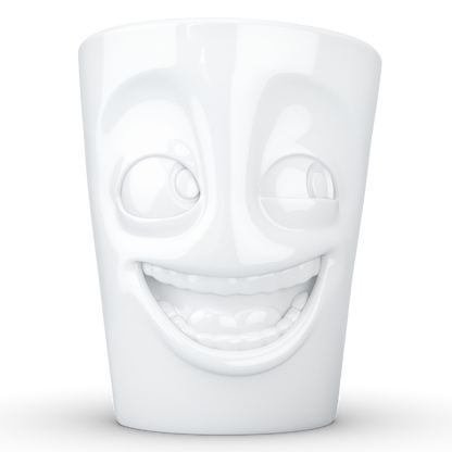 FIFTYEIGHT PRODUCTS / Handled Mug "Witzig" (Porcelain, 350ml, white, Made in Germany)
