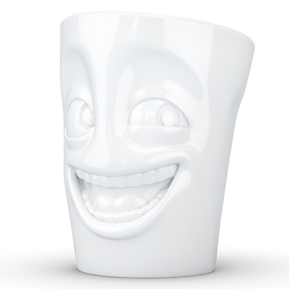 FIFTYEIGHT PRODUCTS / Handled Mug "Witzig" (Porcelain, 350ml, white, Made in Germany)
