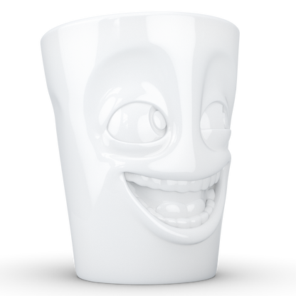 FIFTYEIGHT PRODUCTS / Handled Mug "Witzig" (Porcelain, 350ml, white, Made in Germany)