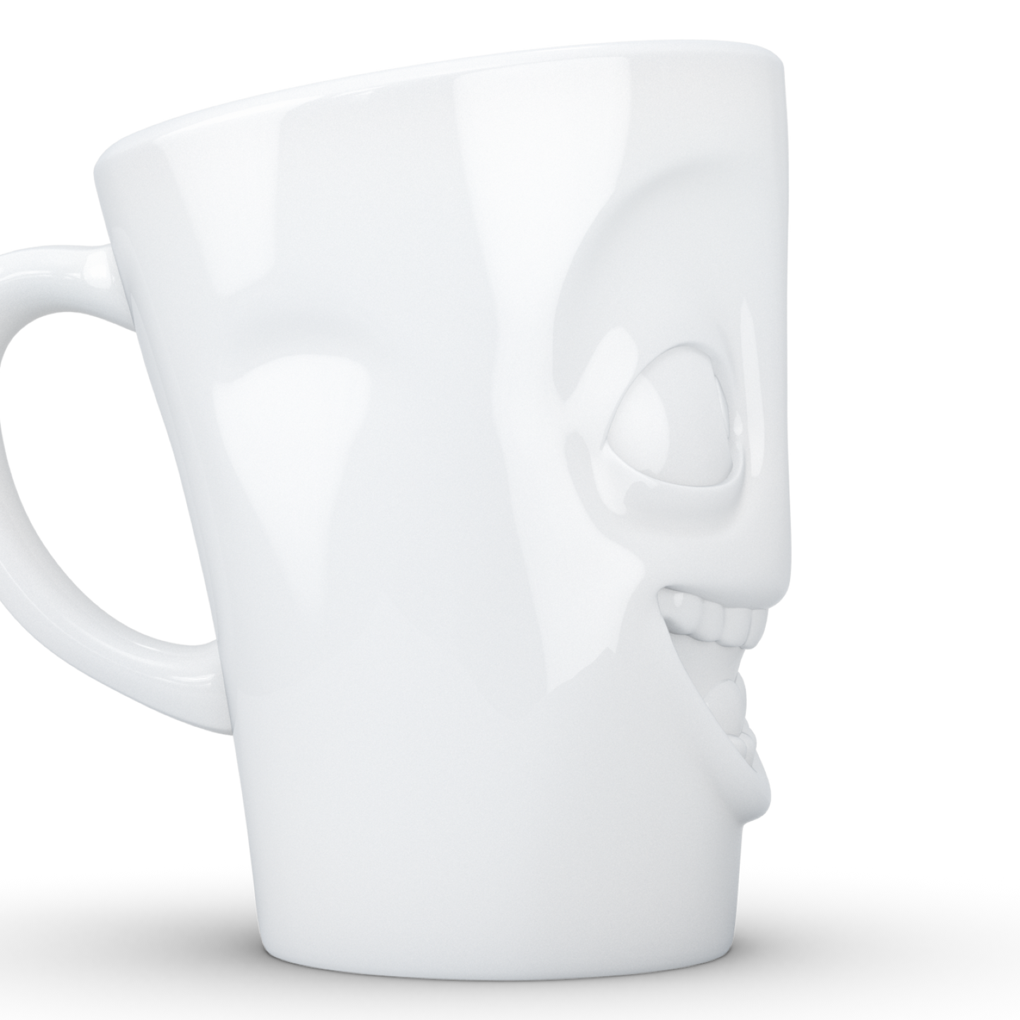 FIFTYEIGHT PRODUCTS / Handled Mug "Witzig" (Porcelain, 350ml, white, Made in Germany)