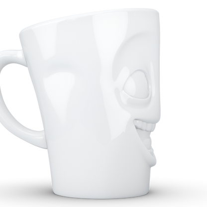 FIFTYEIGHT PRODUCTS / Handled Mug "Witzig" (Porcelain, 350ml, white, Made in Germany)