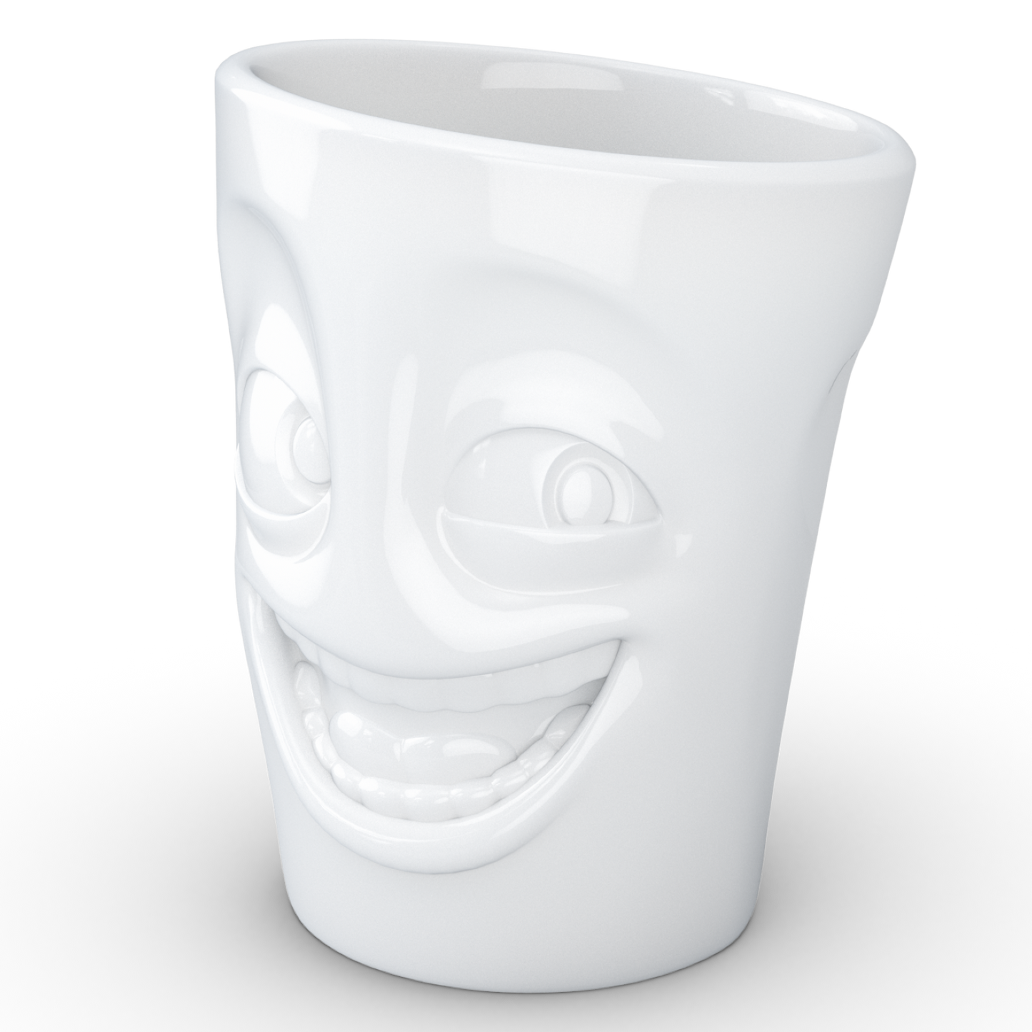FIFTYEIGHT PRODUCTS / Handled Mug "Witzig" (Porcelain, 350ml, white, Made in Germany)