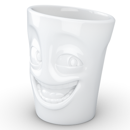 FIFTYEIGHT PRODUCTS / Handled Mug "Witzig" (Porcelain, 350ml, white, Made in Germany)