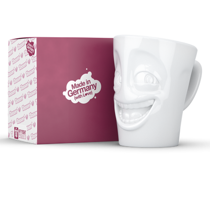 FIFTYEIGHT PRODUCTS / Handled Mug "Witzig" (Porcelain, 350ml, white, Made in Germany)
