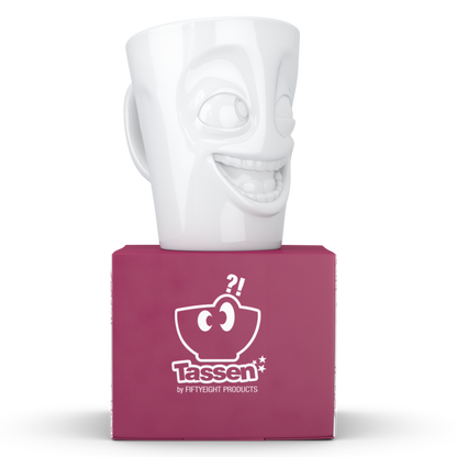 FIFTYEIGHT PRODUCTS / Handled Mug "Witzig" (Porcelain, 350ml, white, Made in Germany)