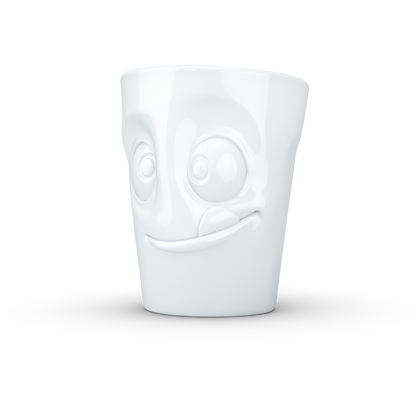 FIFTYEIGHT PRODUCTS / Handled Mug "Tasty" (Porcelain, 350 ml, white, Made in Germany)