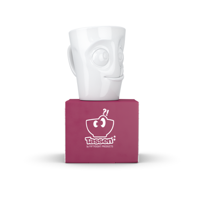 FIFTYEIGHT PRODUCTS / Handled Mug "Tasty" (Porcelain, 350 ml, white, Made in Germany)