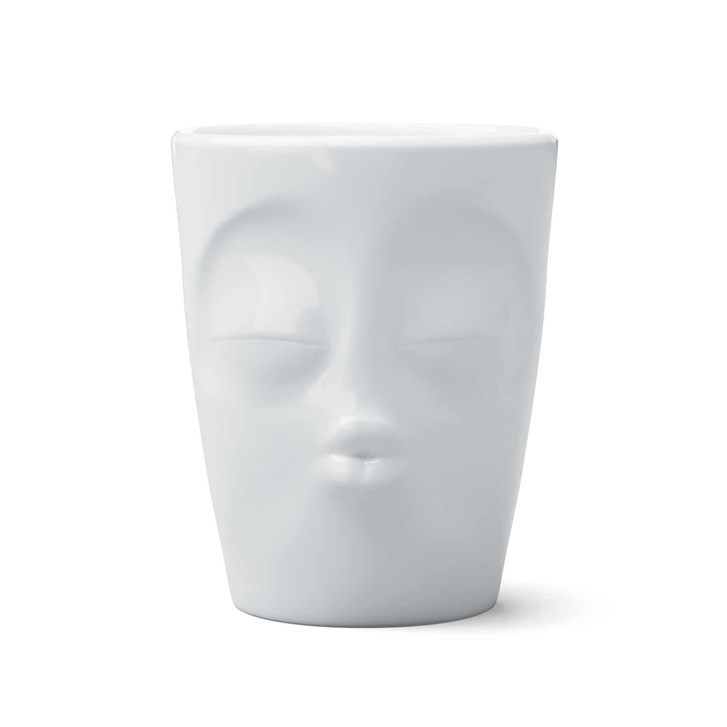 FIFTYEIGHT PRODUCTS / Henkelbecher „Küssend“ (Porzellan, 350ml, weiß, Made in Germany)
