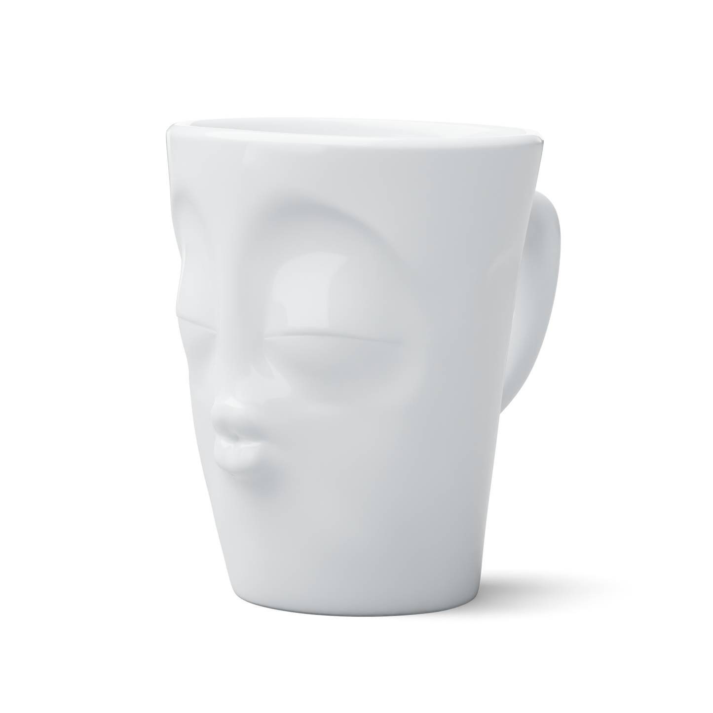 FIFTYEIGHT PRODUCTS / Henkelbecher „Küssend“ (Porzellan, 350ml, weiß, Made in Germany)