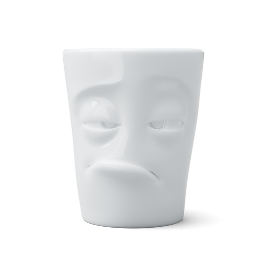 FIFTYEIGHT PRODUCTS / Tazza con manico "Sonnolento" (porcellana, 350 ml, bianca, Made in Germany)
