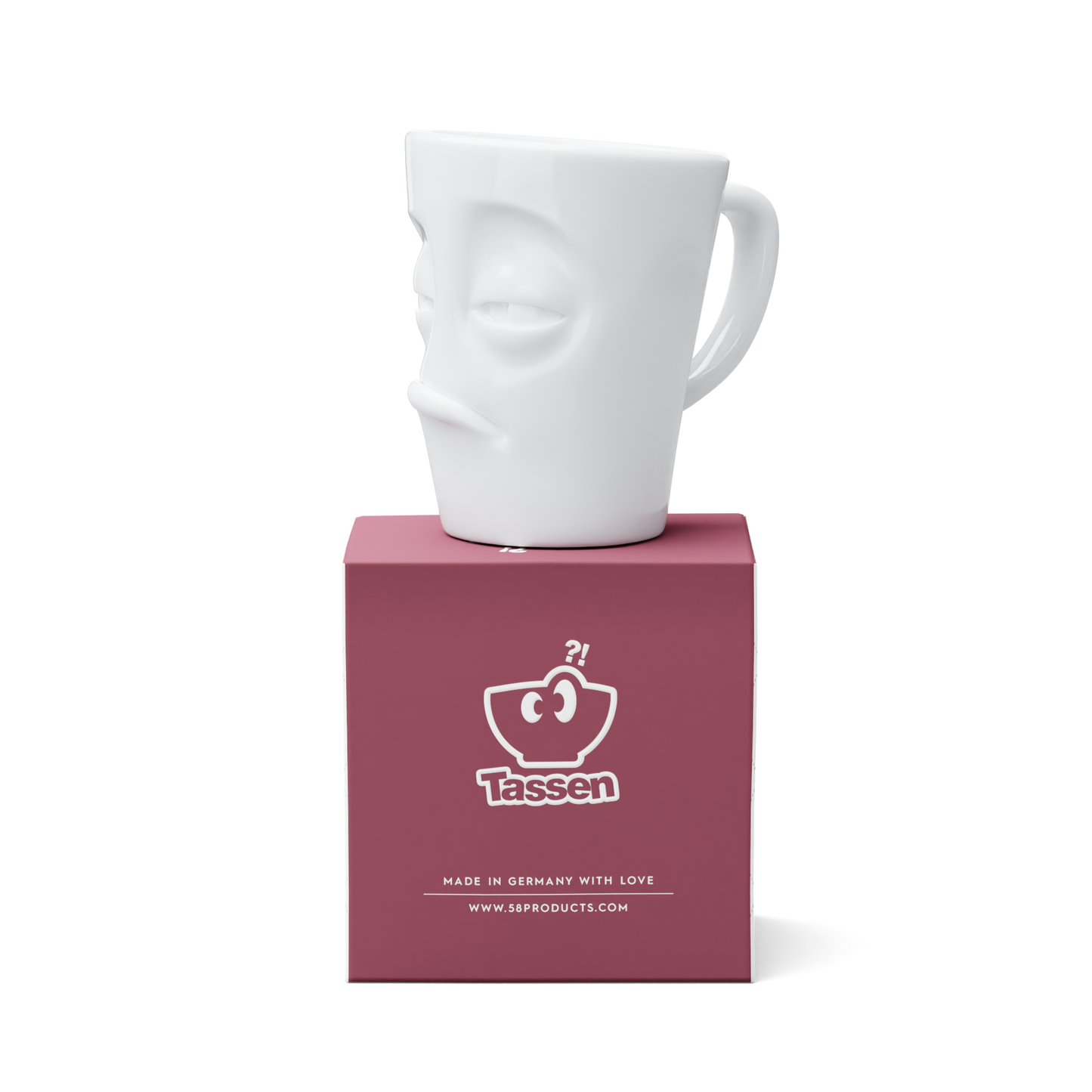 FIFTYEIGHT PRODUCTS / Handle Mug "Verpennt" (Porcelain, 350 ml, white, Made in Germany)