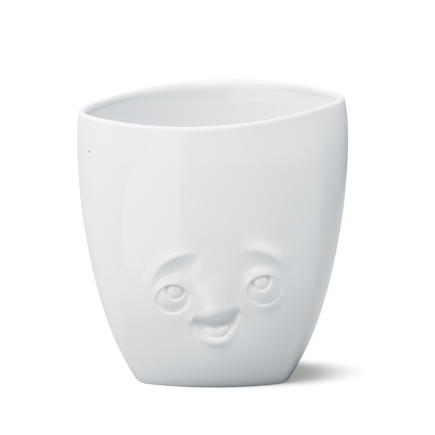 FIFTYEIGHT PRODUCTS / Vase "Delighted" (Porcelain, 21.5 cm x 5 cm x 18 cm, White, Made in Germany)