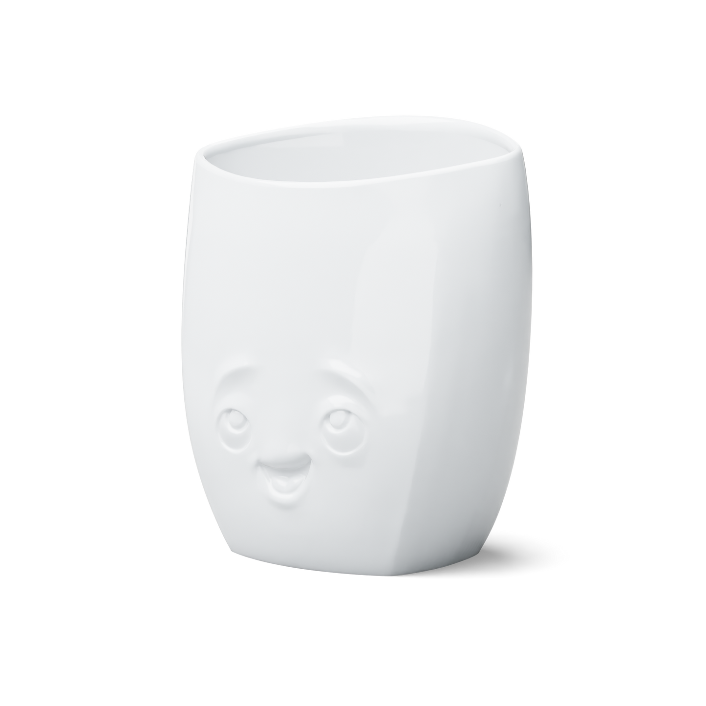 FIFTYEIGHT PRODUCTS / Vase "Delighted" (Porcelain, 21.5 cm x 5 cm x 18 cm, White, Made in Germany)