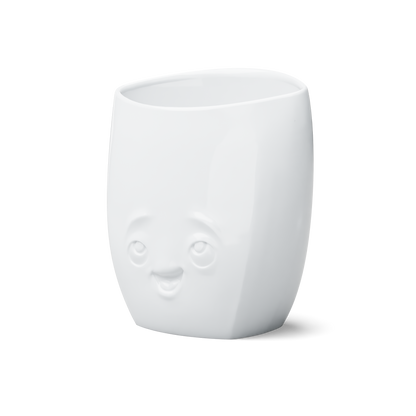 FIFTYEIGHT PRODUCTS / Vase "Delighted" (Porcelain, 21.5 cm x 5 cm x 18 cm, White, Made in Germany)