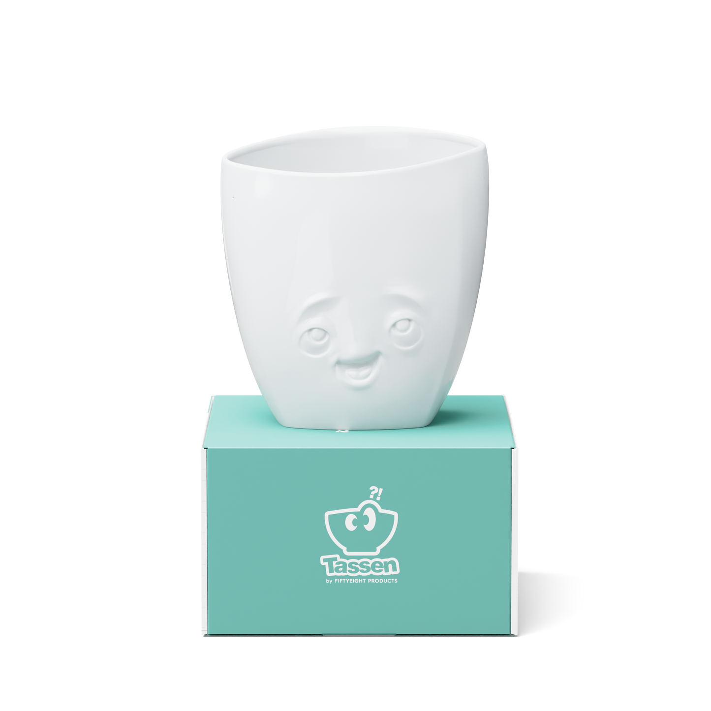 FIFTYEIGHT PRODUCTS / Vase "Delighted" (Porcelain, 21.5 cm x 5 cm x 18 cm, White, Made in Germany)