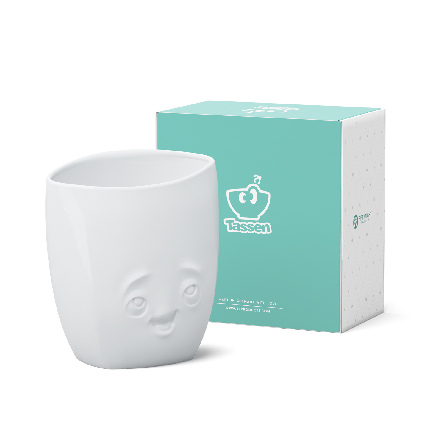 FIFTYEIGHT PRODUCTS / Vase "Delighted" (Porcelain, 21.5 cm x 5 cm x 18 cm, White, Made in Germany)