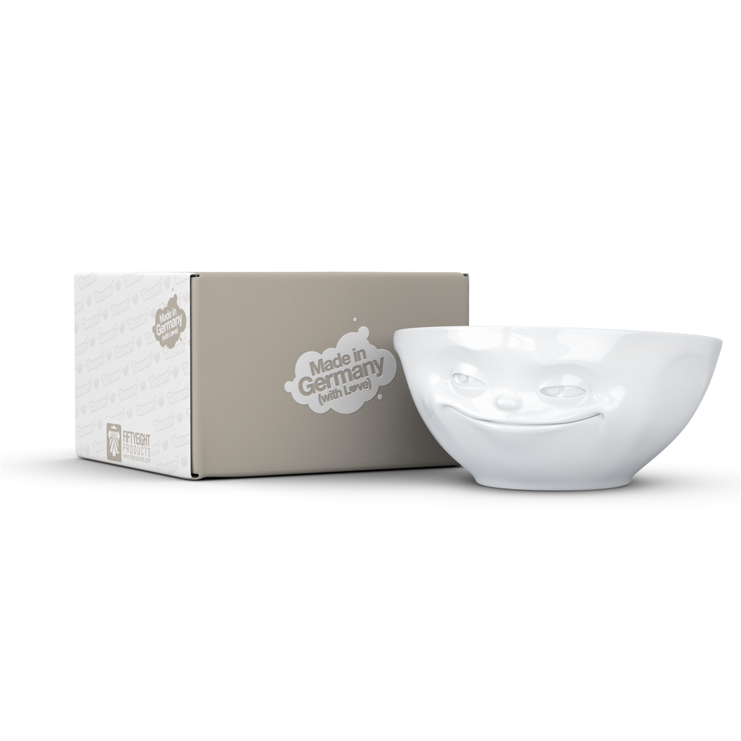 FIFTYEIGHT PRODUCTS / Tazze / Ciotola "Sorridendo" (Porcellana, 350ml, bianco, Made in Germany)