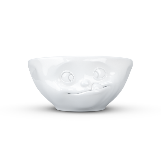 FIFTYEIGHT PRODUCTS / Mugs / Bowl "Lecker" (Porcelain, 350ml, white, Made in Germany)
