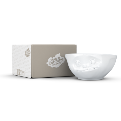 FIFTYEIGHT PRODUCTS / Mugs / Bowl "Lecker" (Porcelain, 350ml, white, Made in Germany)