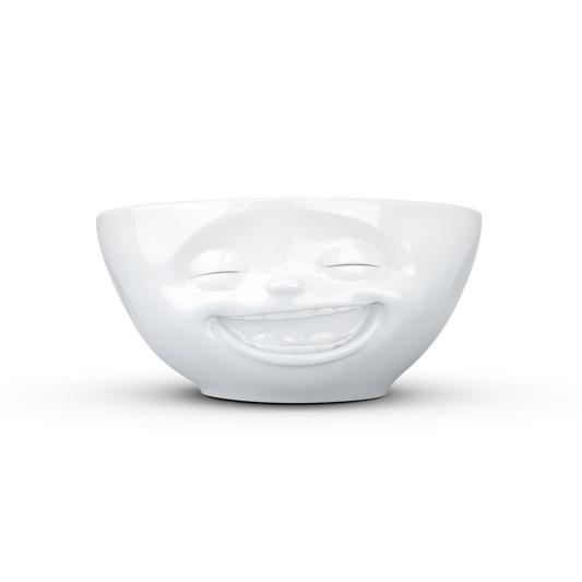 FIFTYEIGHT PRODUCTS / Mugs / Bowl "Laughing" (Porcelain, 350ml, white, Made in Germany)